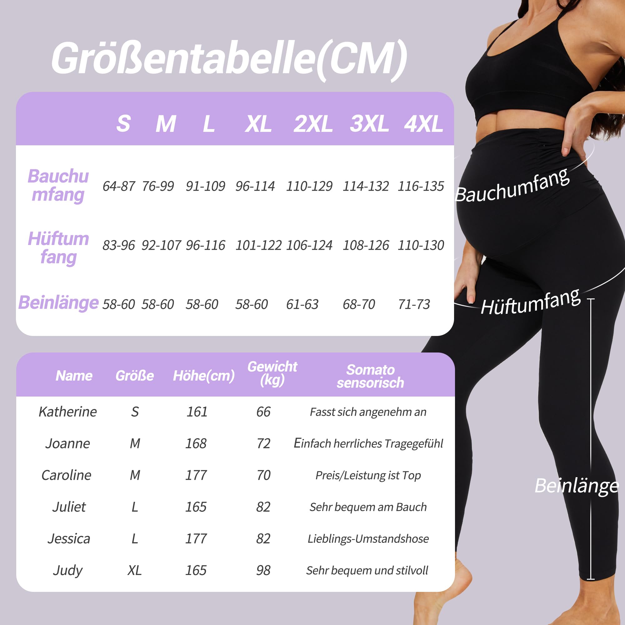 AMIYOYO Damskie legginsy ciążowe z wysokim stanem, legginsy ciążowe nieprzezroczyste, spodnie ciążowe, spodnie rekreacyjne, rozciągliwe, odzież ciążowa dla kobiet w ciąży, długie, ciemnoszary, XXL