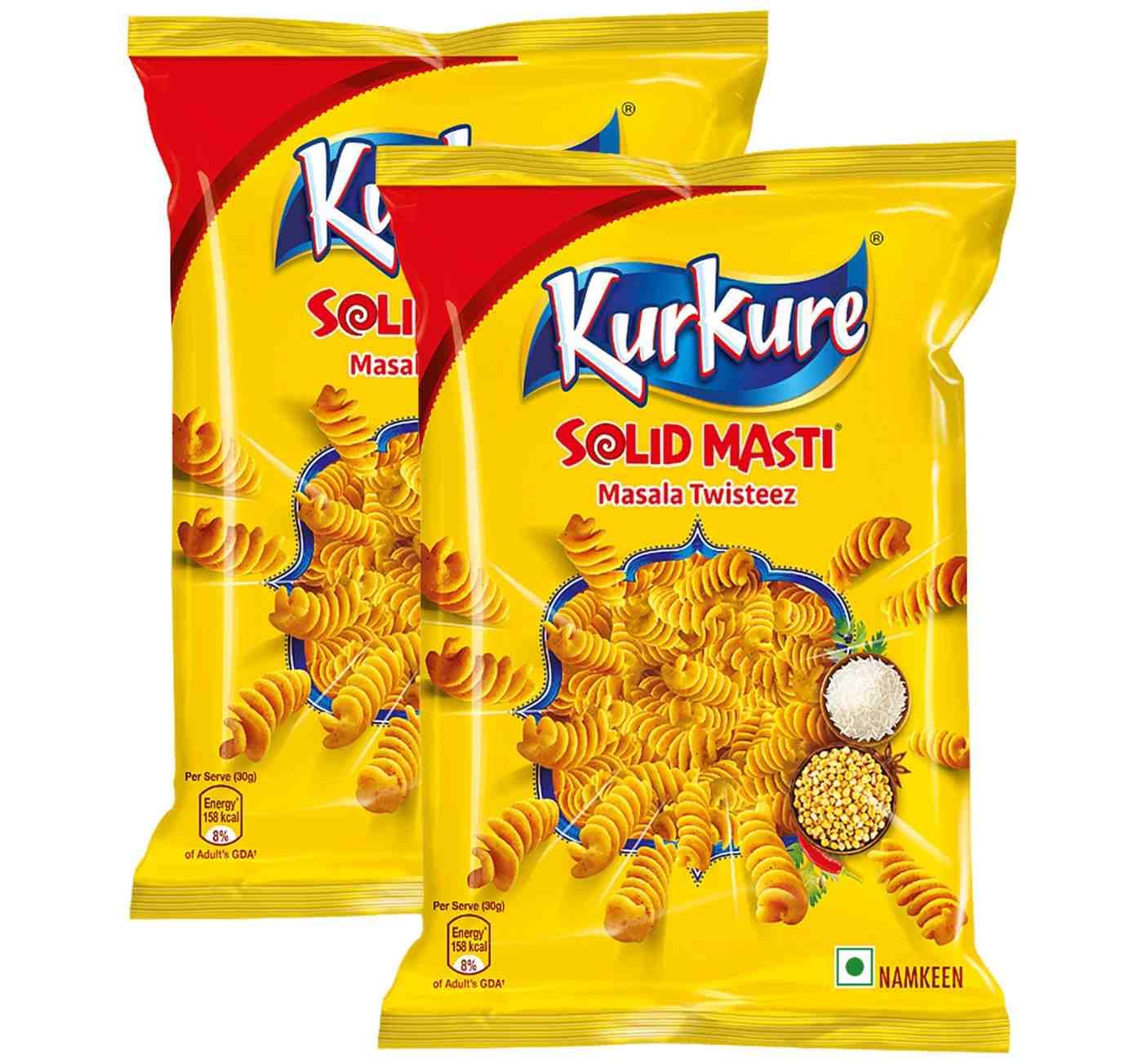 Kurkure Solid Masti Masala Twist, 30g (Pack Of 2)