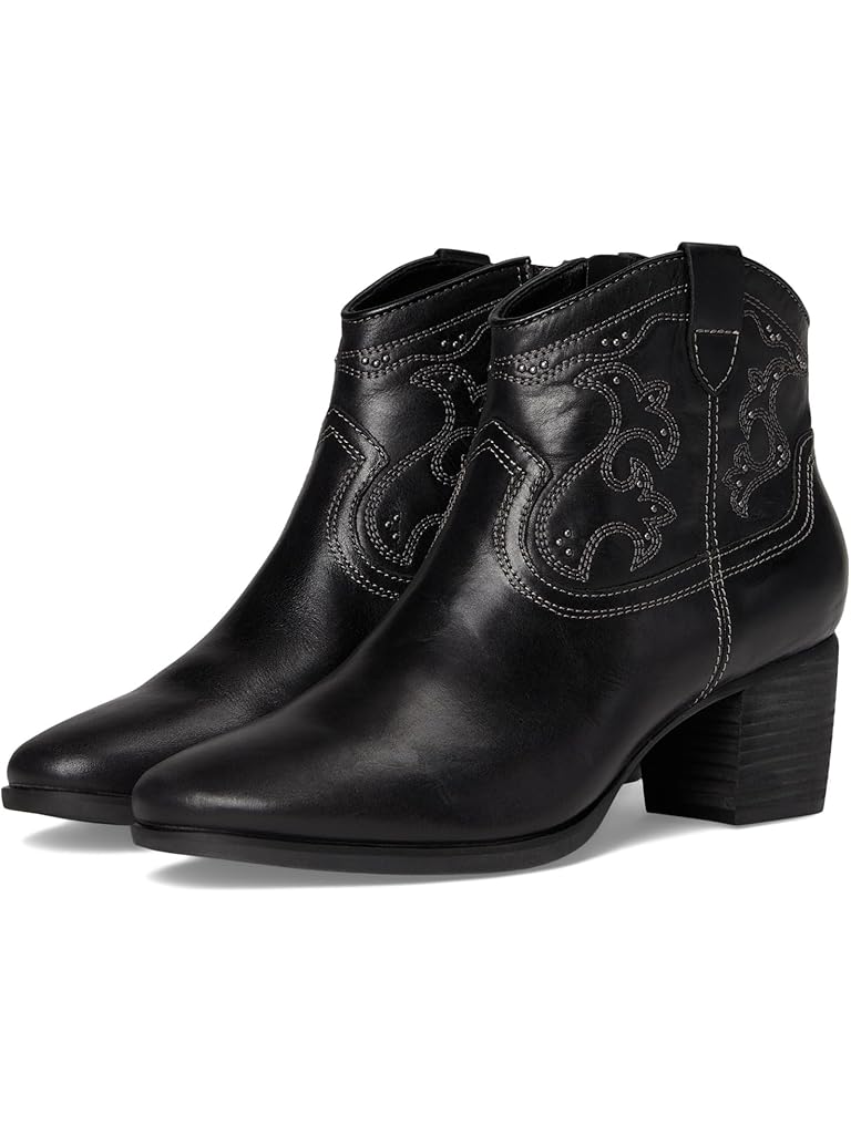 Black Aetrex Reagan Western Heeled Boots
