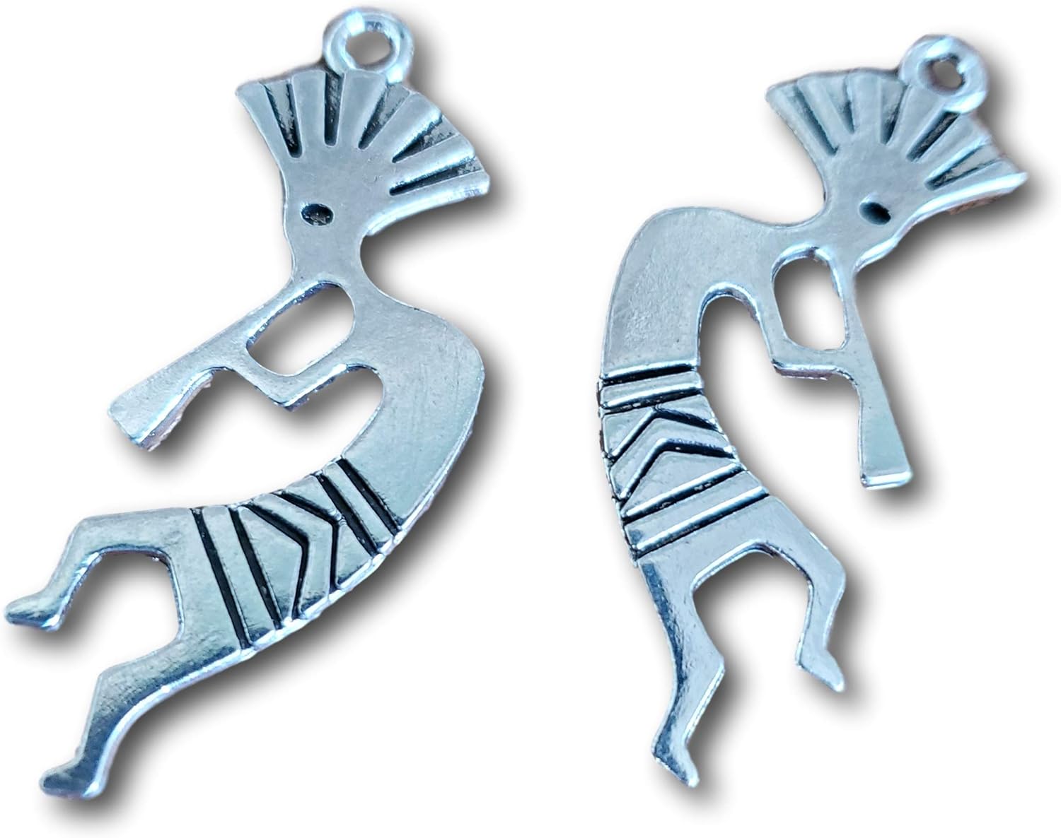 Kokopelli Deity of Fertility Lot of 12 Silver Charms