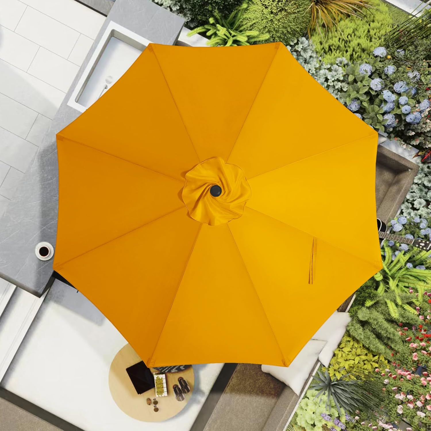 MASTERCANOPY Patio Umbrella 10 ft Replacement Canopy for 8 Ribs-Gold Canopy Only - Image 6