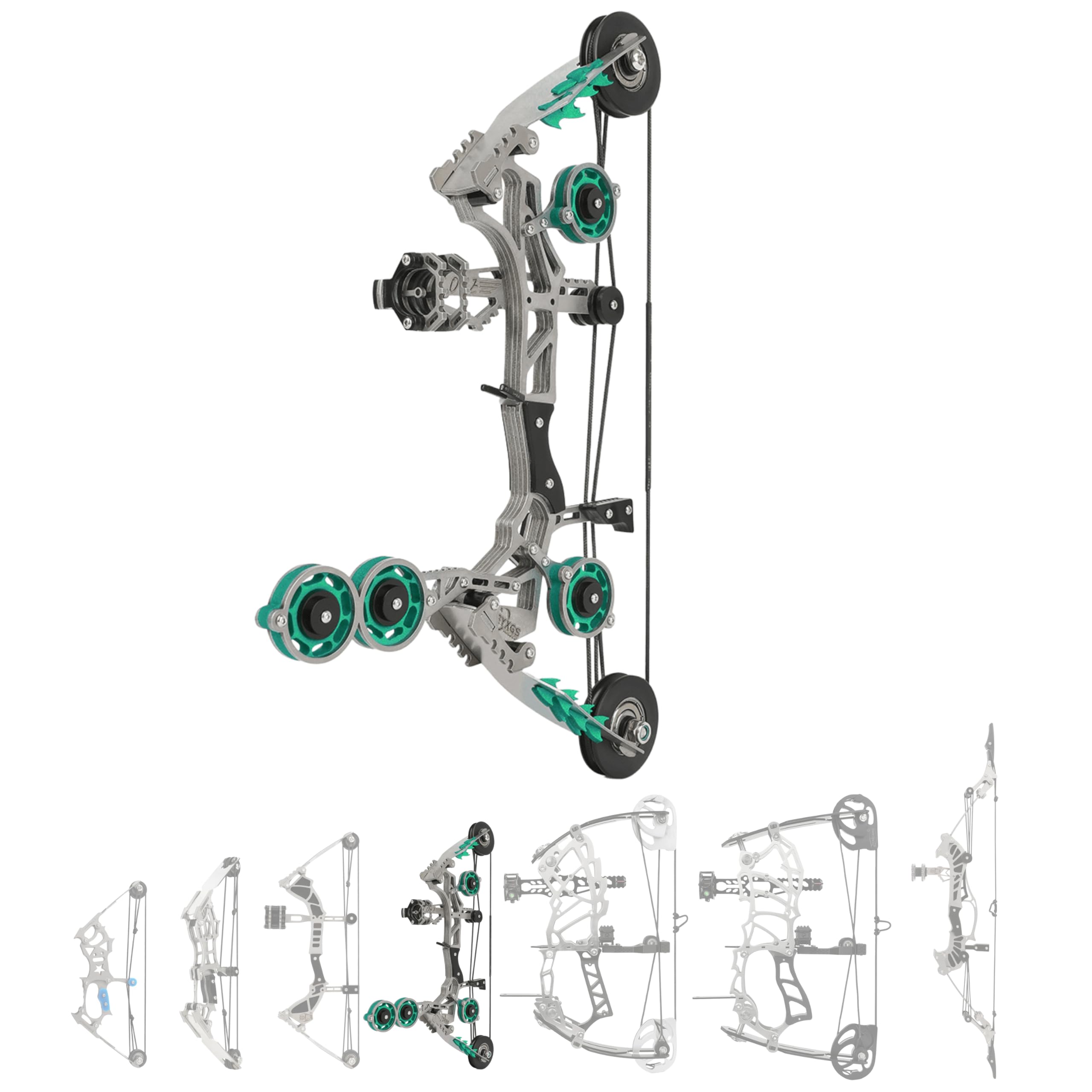 Compound Bow 10 lb/12 lb/16 lb 15-32 lb for Archery High-Elastic Steel Limbs Suitable for Beginners & Hobbyists for Target Shooting Outdoor Practice (type2-4)