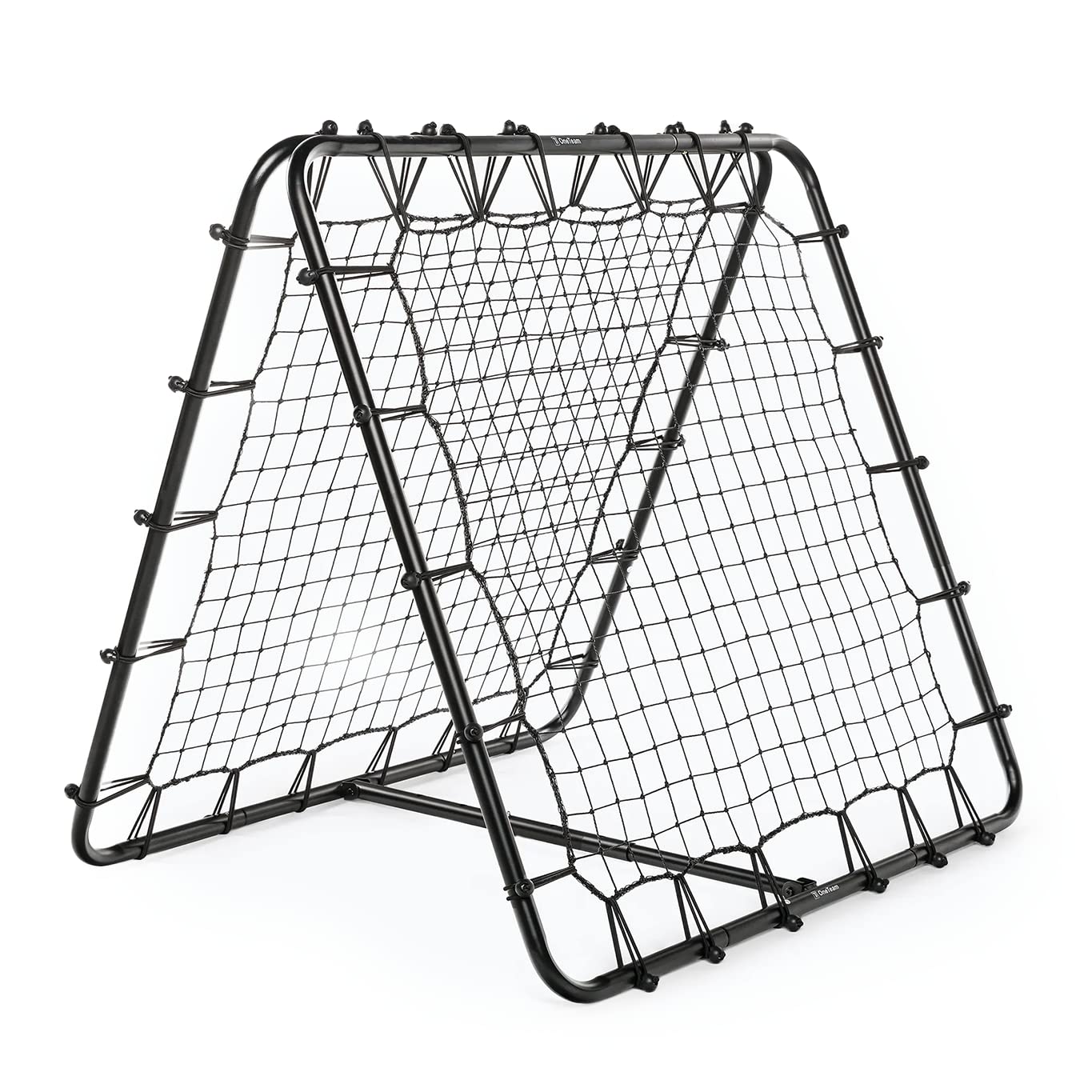 OneTeam Rebounder dwustronna do treningu piłki nożnej, regulowany kąt nachylenia, stabilna rama stalowa, mocna siatka do treningu piłki nożnej