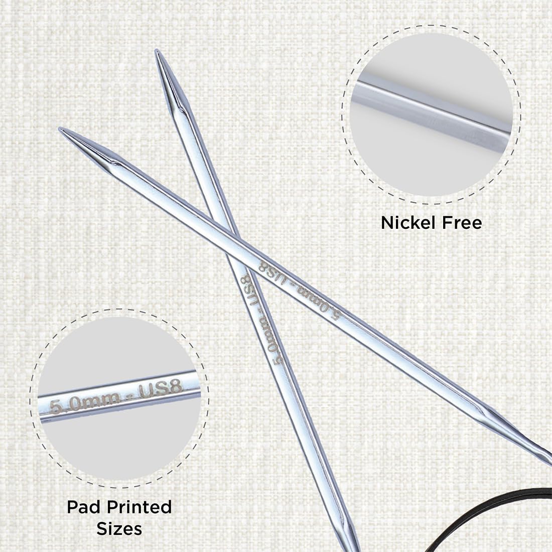KnitPro Nova Cubics Fixed Circular Needle 16" (40cm) | US Size 8 (5mm)