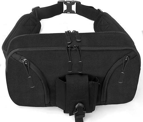 DegeTMVe - Riñonera táctica para llevar oculta, riñonera táctica de DegeTMVe para cinturón de correr a la moda, para 1911, Glock (negro), Negro -,