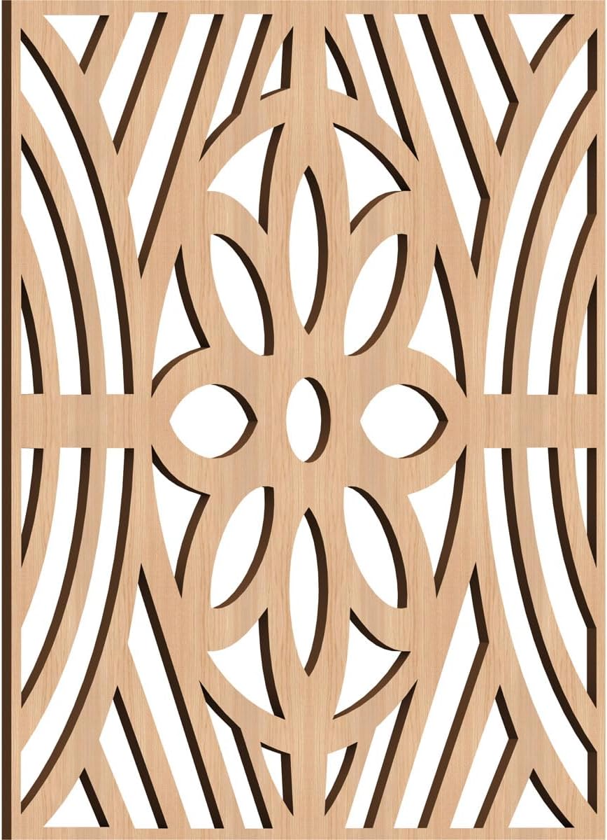 23 3/8"W x 23 3/8"H x 3/8"T Large Hesperia Decorative Fretwork Wall Panels in Architectural Grade PVC