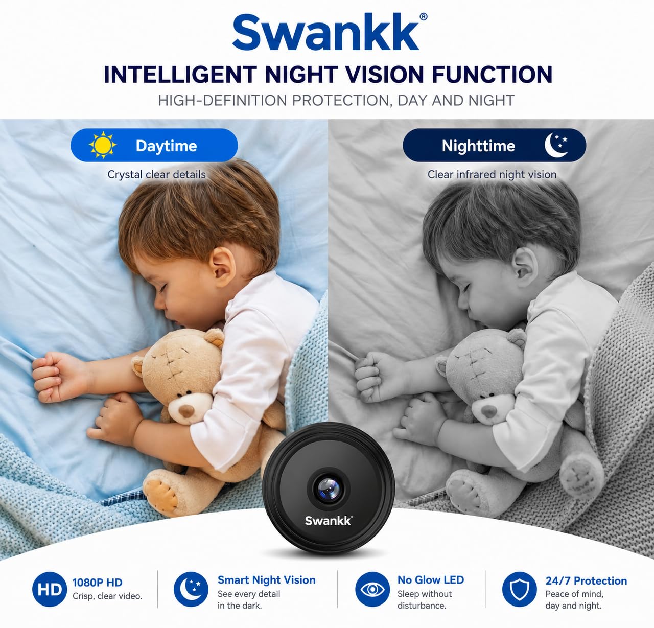 SWANKK Mini Spy Camera - WiFi Security Cam -4
