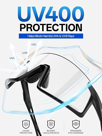 SCVCN Photochromic or Mirrored Cycling Sunglasses for Men and Women S467 | TR90 frame, PC lens, adjustable nose pad, vented design for cycling.
