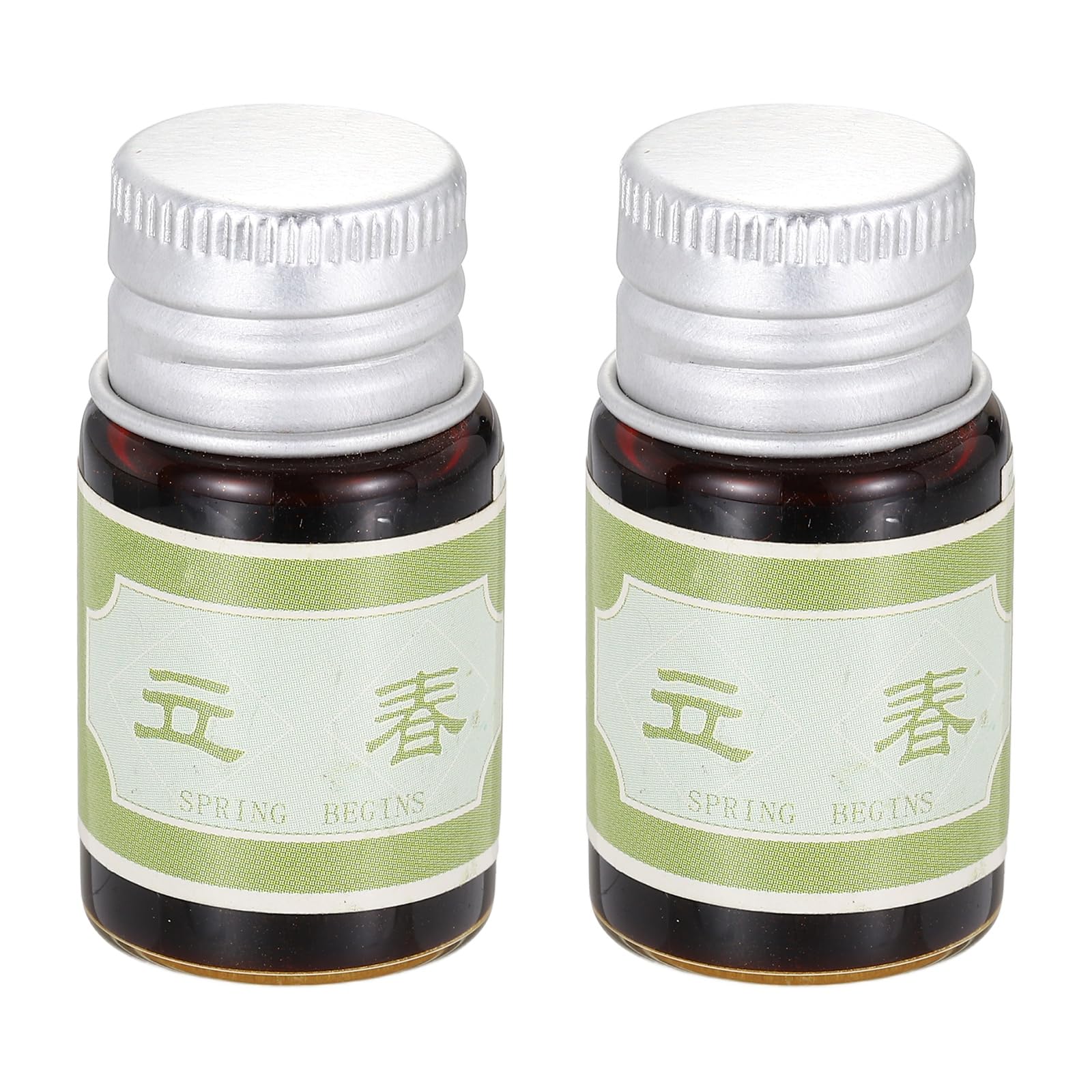 PATIKIL 2 Pcs Fountain Pen Ink Light Yellow Green, 5ml Calligraphy Dip Pen Bottled Ink with Gold Glitter Non-Carbon, Smooth Flow Color Dip Drawing Set for Writing, Painting, Journaling
