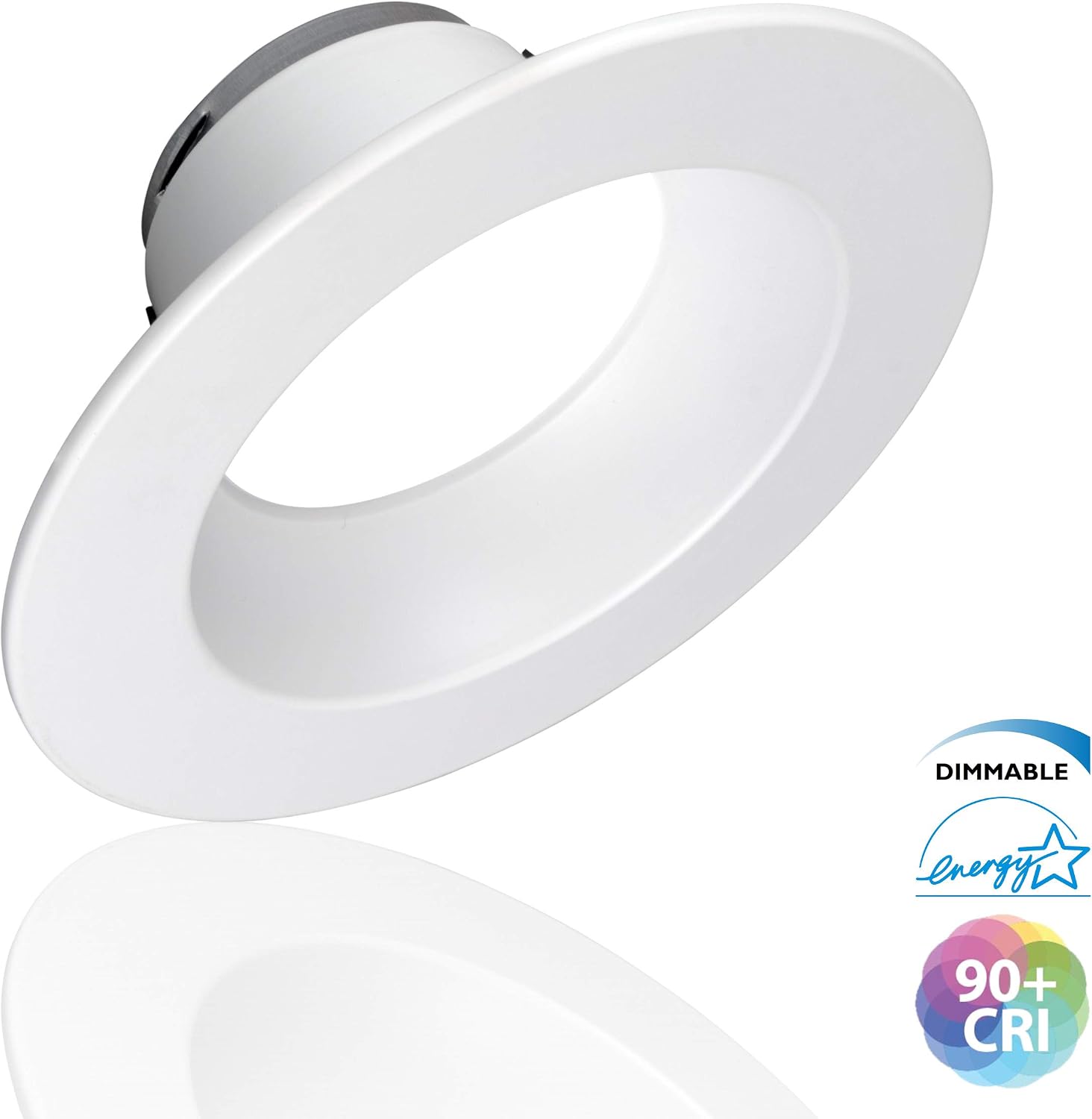 NICOR Lighting DLR565081202KWH LED Downlights, WHITE