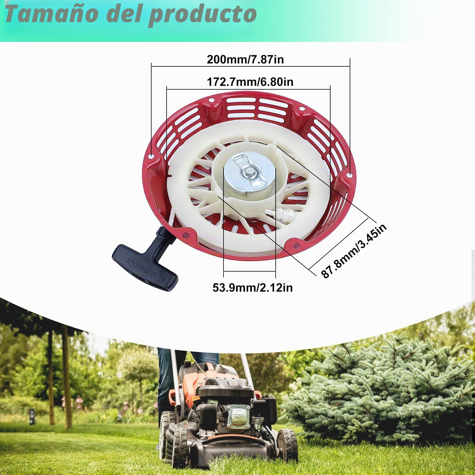 Arrancador para Honda GX390 GX340 11CV 13CV 18CV 20CV Motor, ADEFOL Tirador de Arranque + Copa et Taza de Arranque Kit Arrancador de Retroceso Repuestos Recoil Starter Motor Arranque