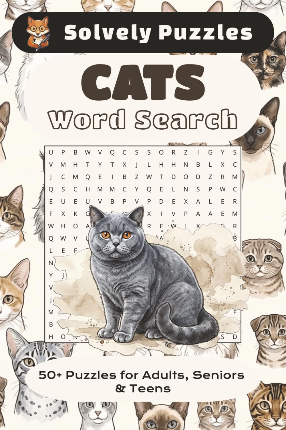 Cat Word Search Puzzle Book: Word Searches with Easy to Read Print about Cats, Kittens, All Things Cat Related and More | 6x9 inches, 110 pages | 50+ ... Gift for Vacations, Holidays and Free Time
