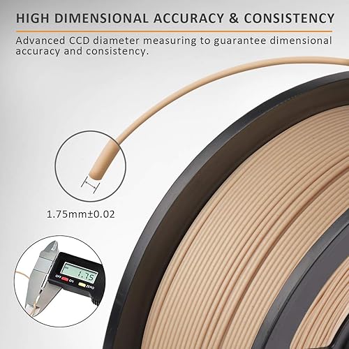 Vista 141 de SUNLU - Filamento PLA de seda de 1.75 mm, filamento brillante para impresora 3D, precisión dimensional +/- 0.02 mm, 1 kg, 330 metros, plata sedosa