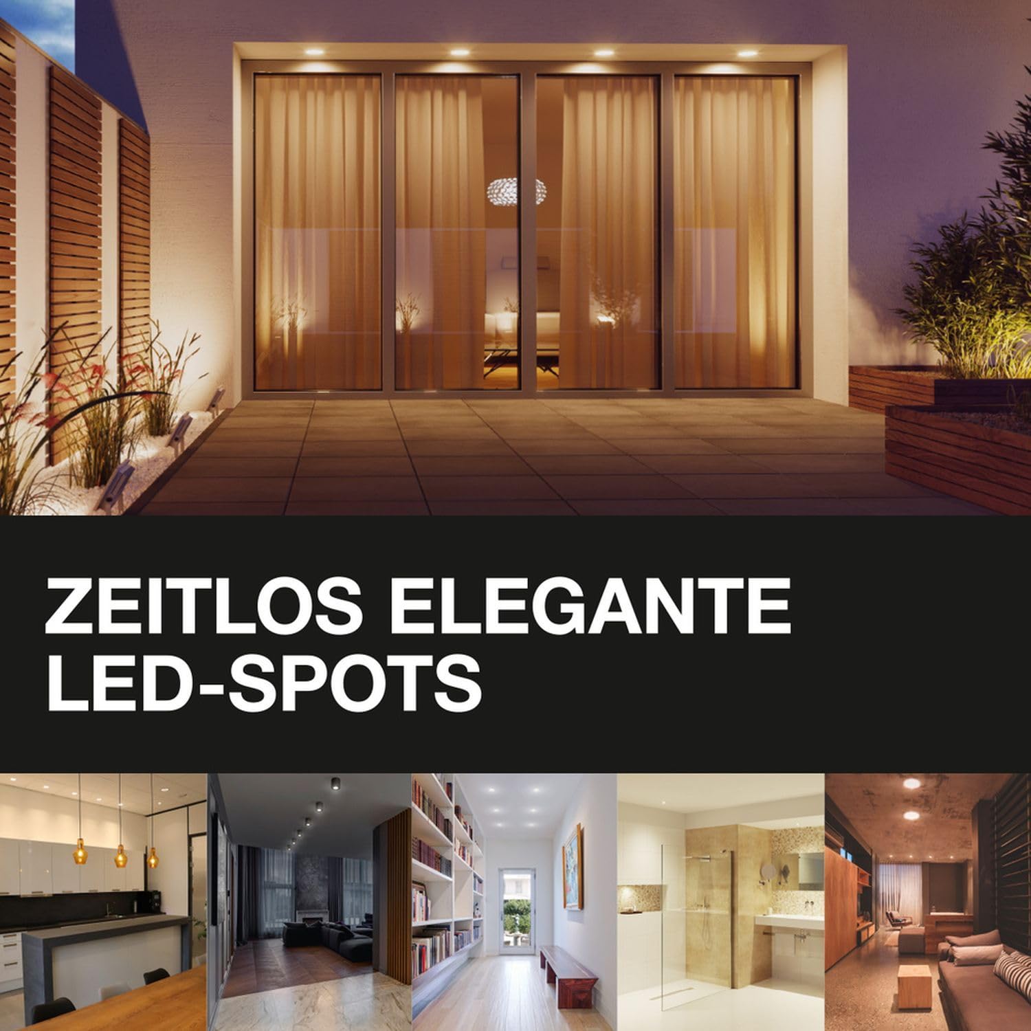 Osram LED SPOT PEAR - Foco de techo (430 mm, 12,9 W, 630 lm, luz direccional con luz blanca cálida, con foco flexible GU10, bombilla GU10 incluida, clase de protección IP20, 2700 K)