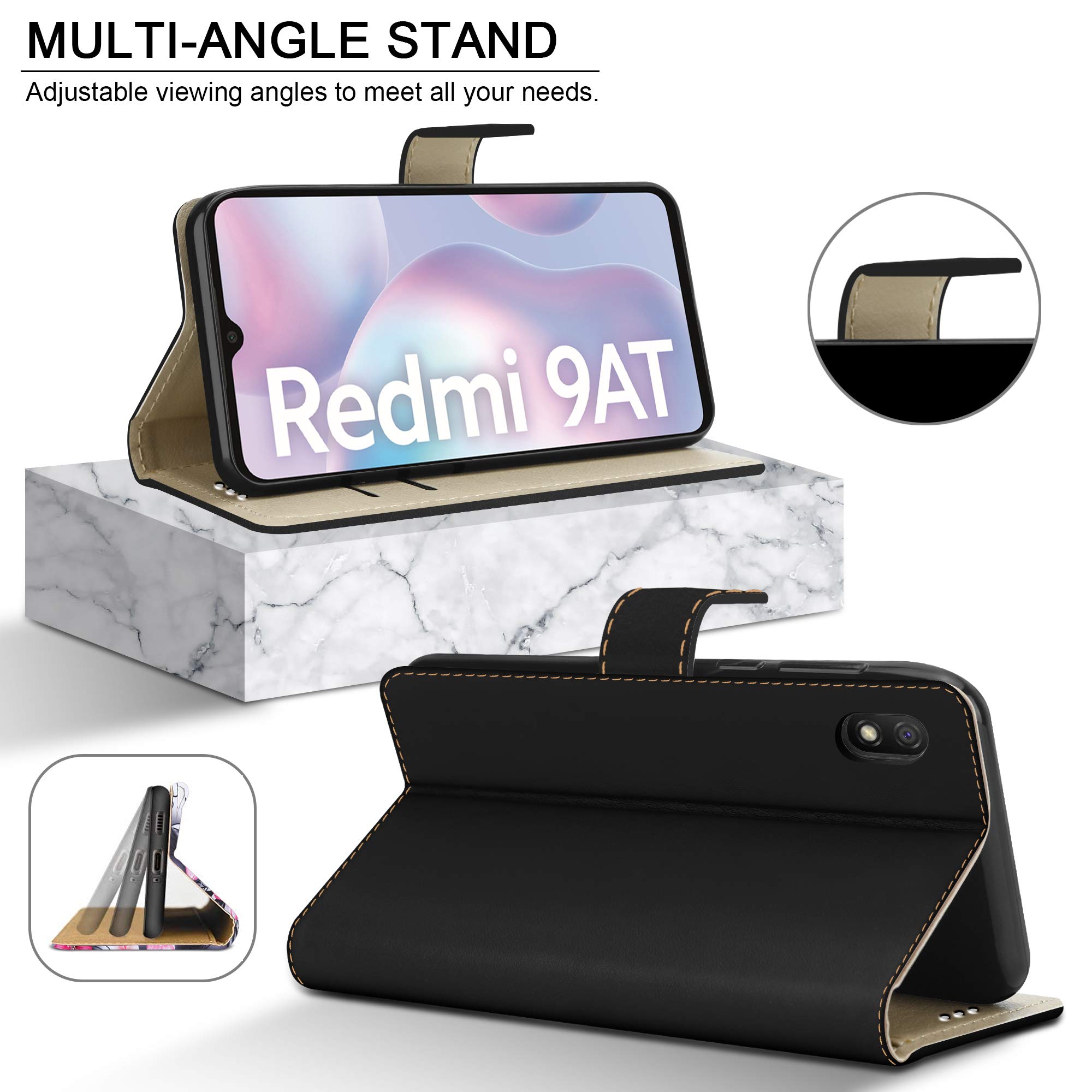 Custodia PIXFAB Antiurto Per Xiaomi Redmi 9AT / 9A - Rossa Con Anello E Cavalletto