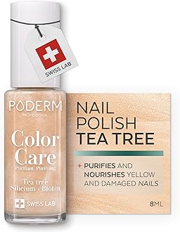 Swiss-Made Antifungal Nail Polish – Bright Gold | Breathable Treatment with Tea Tree, Silicon & Biotin | Strengthens, Repairs & Conceals Yellow, Brittle & Damaged Nails | Podiatrist-Developed