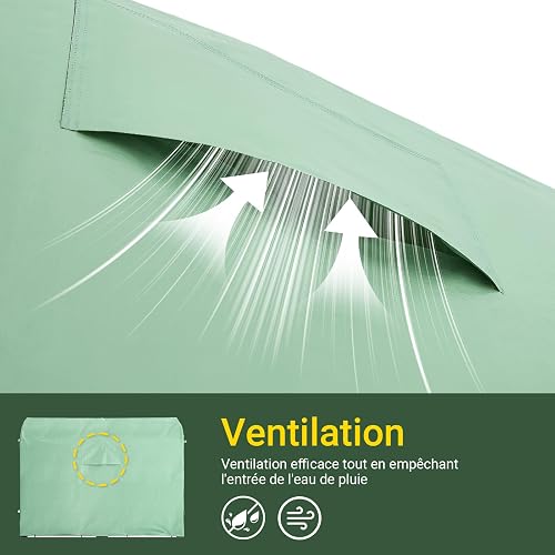 SoBuy Abri de Jardin Exterieur pour 2-4 Vélos Étanche 159x219x165cm Jardin - 6