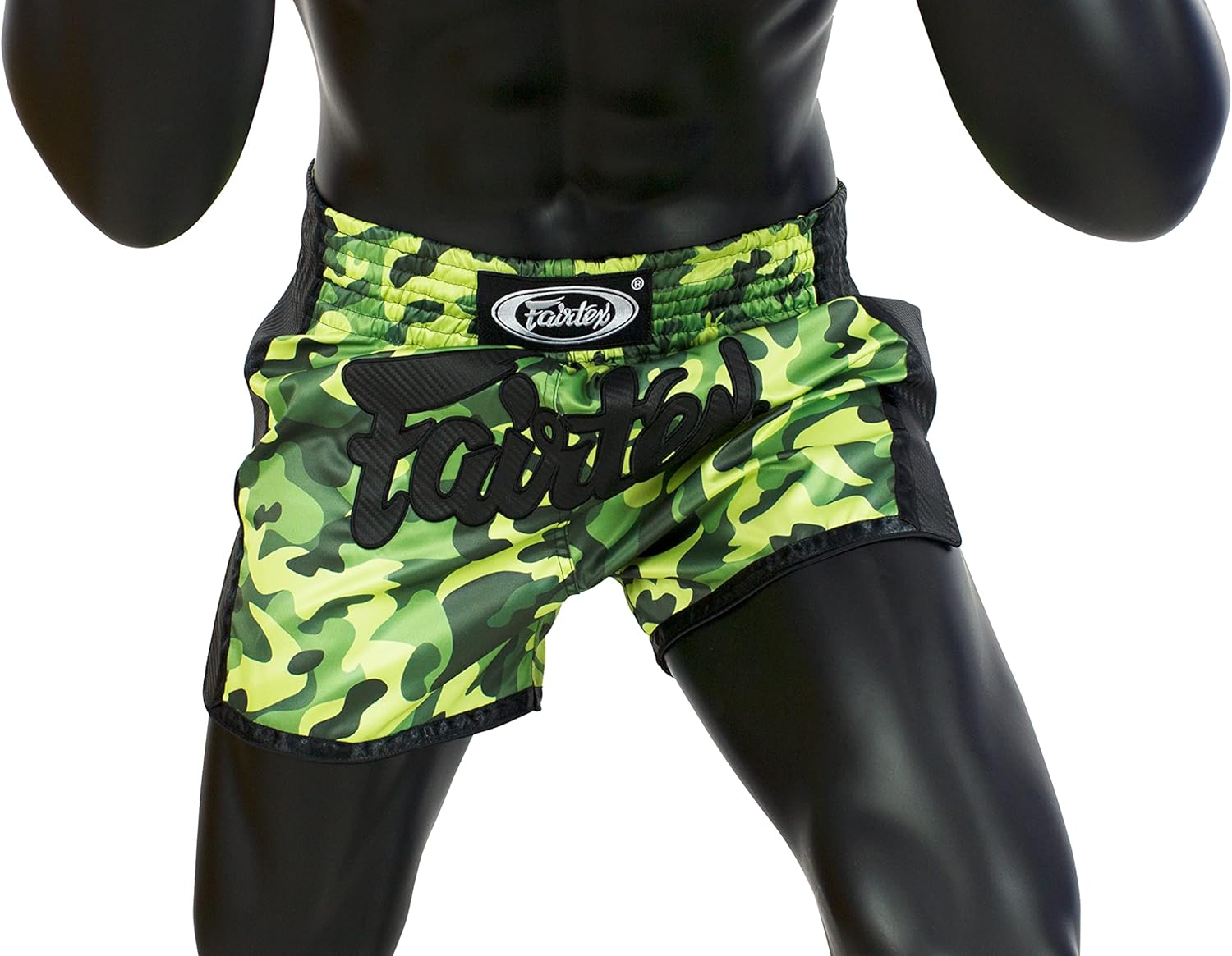 Fairtex Slim Cut Muay Thai Boxing Shorts - BS1710 (Green Camo, X-Small)