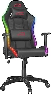 Speed-Link Speedlink ZAPHYRE RGB-Silla para Videojuegos, Color Negro, Piel sintética, 76 × 59-135 × 127-136cm