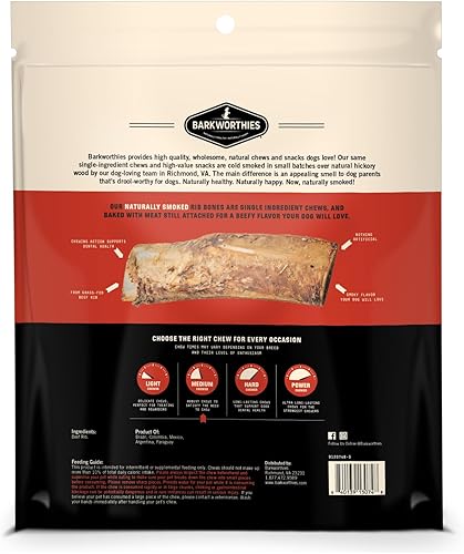 Miniatura 2 de Barkworthies USA Hickory - Huesos de costilla ahumada para perros, paquete de 10 unidades  Sabor irresistible, olor increíble, los perros los aman,
