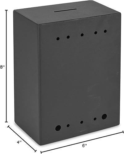 Miniatura 9 de Buzón de metal Comentario de oficina de acero Caja de boleta de sugerencia Caja segura con ranura ancha especial superior para sobres Montaje en