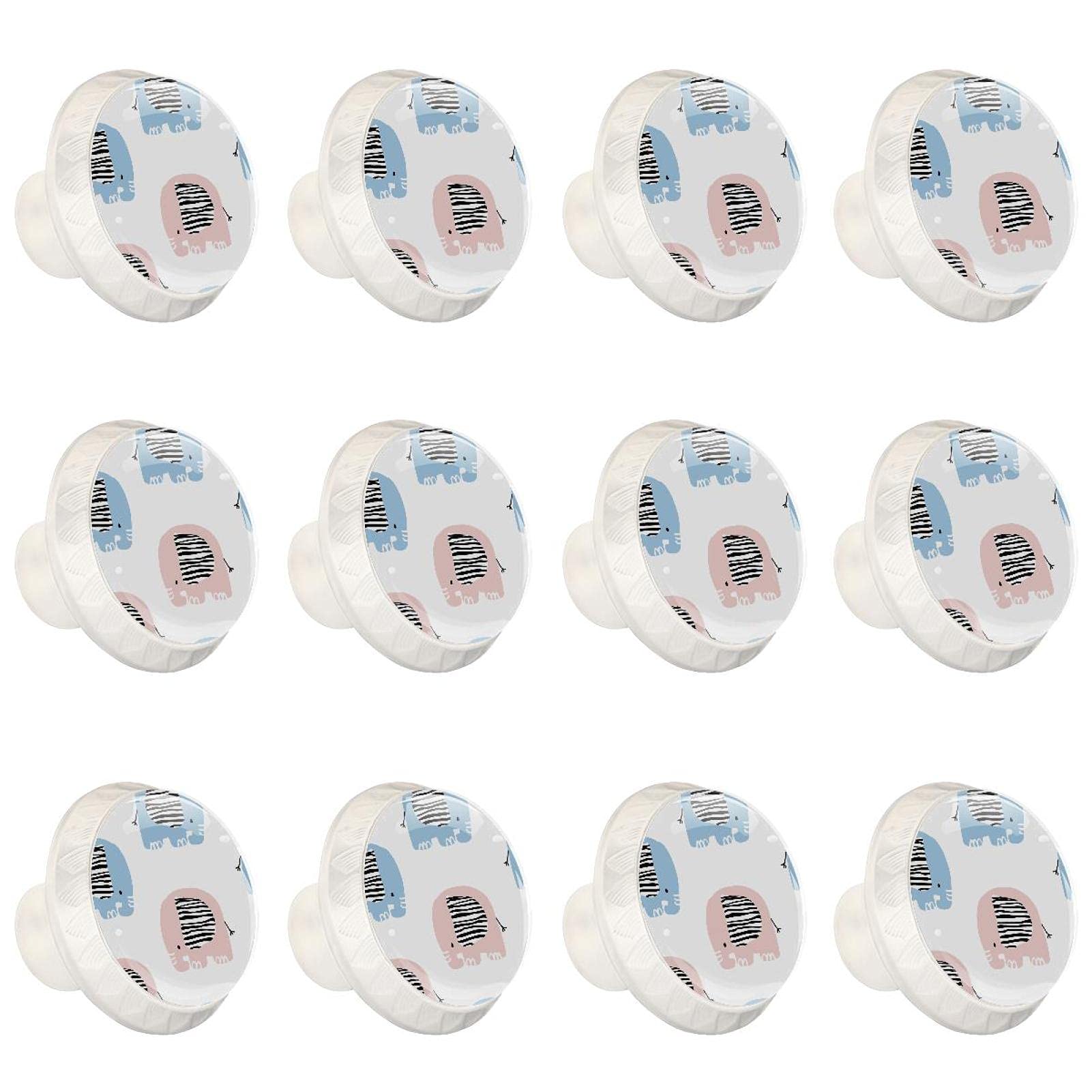 Boutons d'armoires de cuisine ronds poignée tiroir commode enfant 12 pièces
