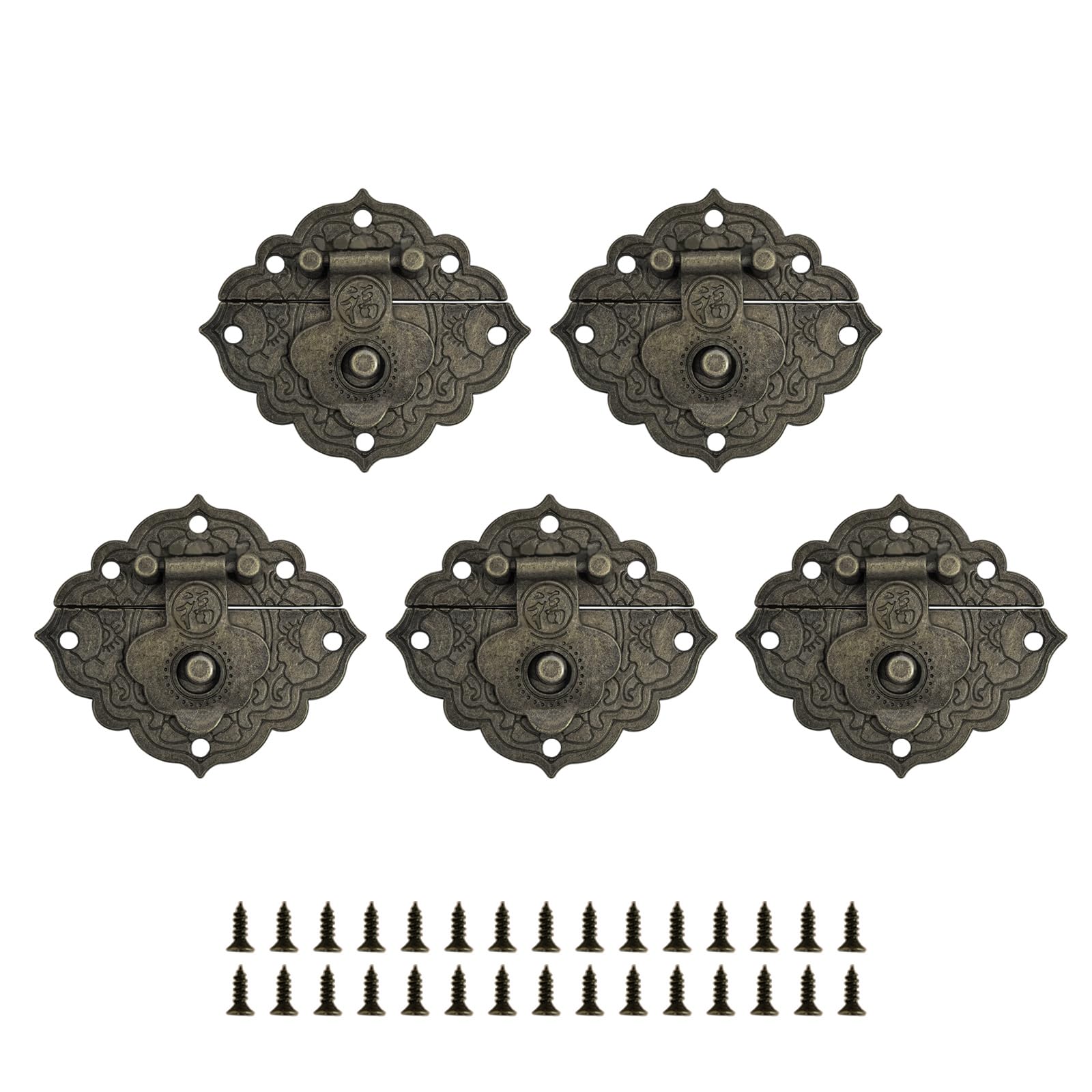 5pcs Multipurpose Zincs Alloys Box Clasps Weatherproofed Fastening Hardware for Container and Wood Wood Box Hardware