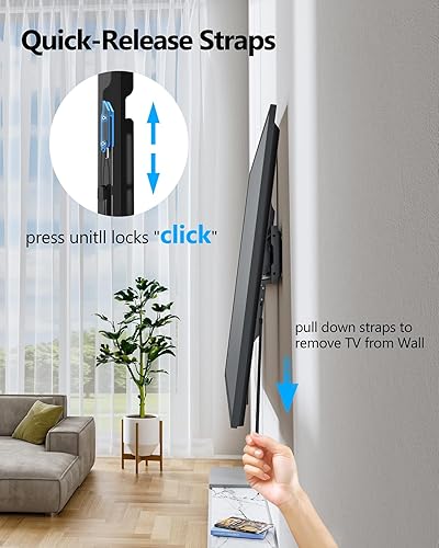 Miniatura 6 de FORGING MOUNT Soporte de pared fijo resistente para TV con capacidad para hasta 275 libras para televisores de 55 a 120 pulgadas, soporte de TV de