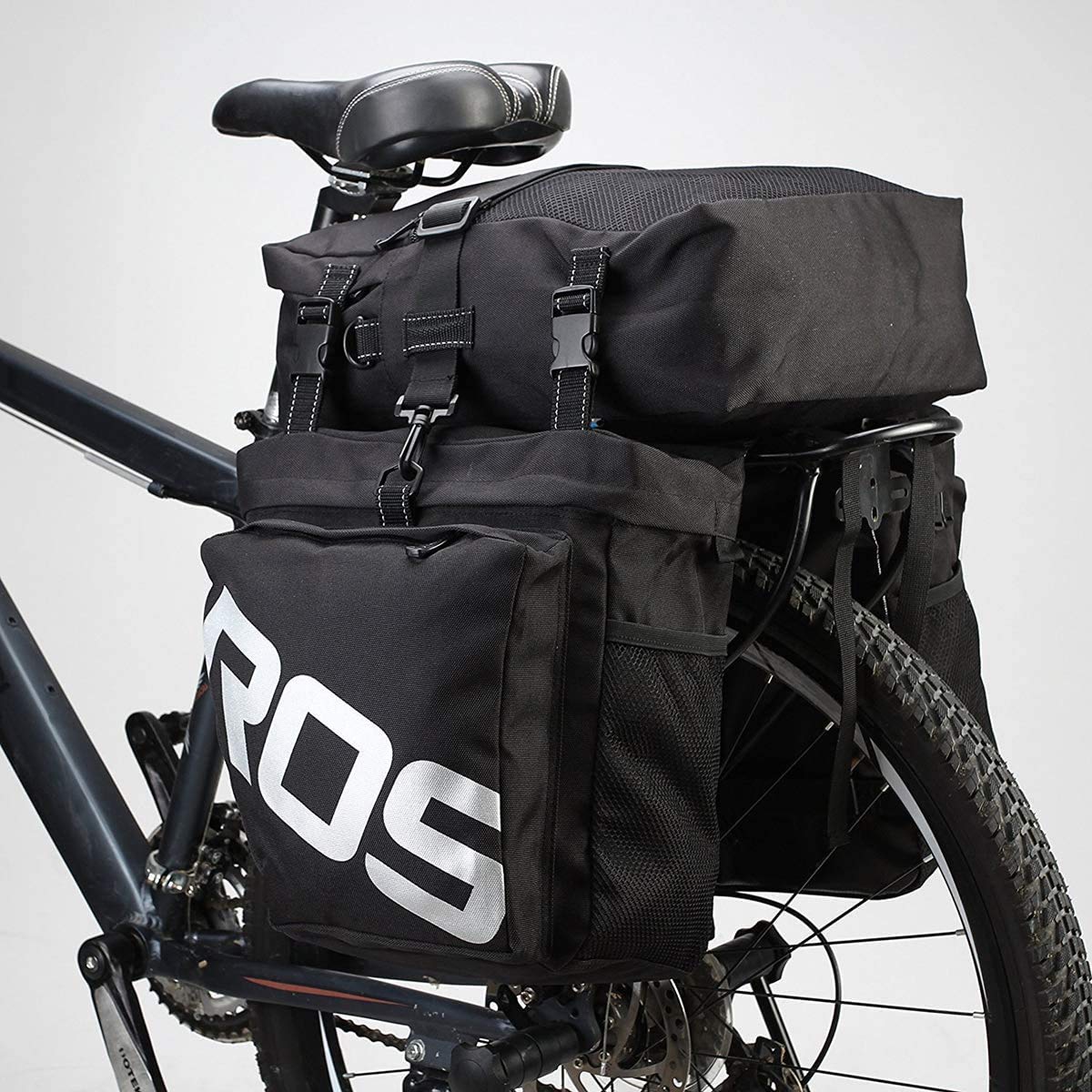 TentHome Gepäcktaschen für Fahrrad Gepäckträgertasche Fahrradtasche Satteltasche Doppeltasche Multifunktions 3 in 1 Radtasche Outdoor Cycling Schwarz | Satteltasche Multifunctional 3 in 1 Radtasche Outdoor Cycling Schwarz