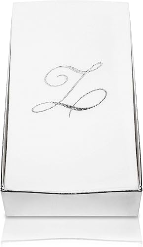 Miniatura 18 de AMERICAN HOMESTEAD - Toallas de mano desechables – Servilletas de invitados con monograma de lámina plateada – Toallas de papel de baño similares al