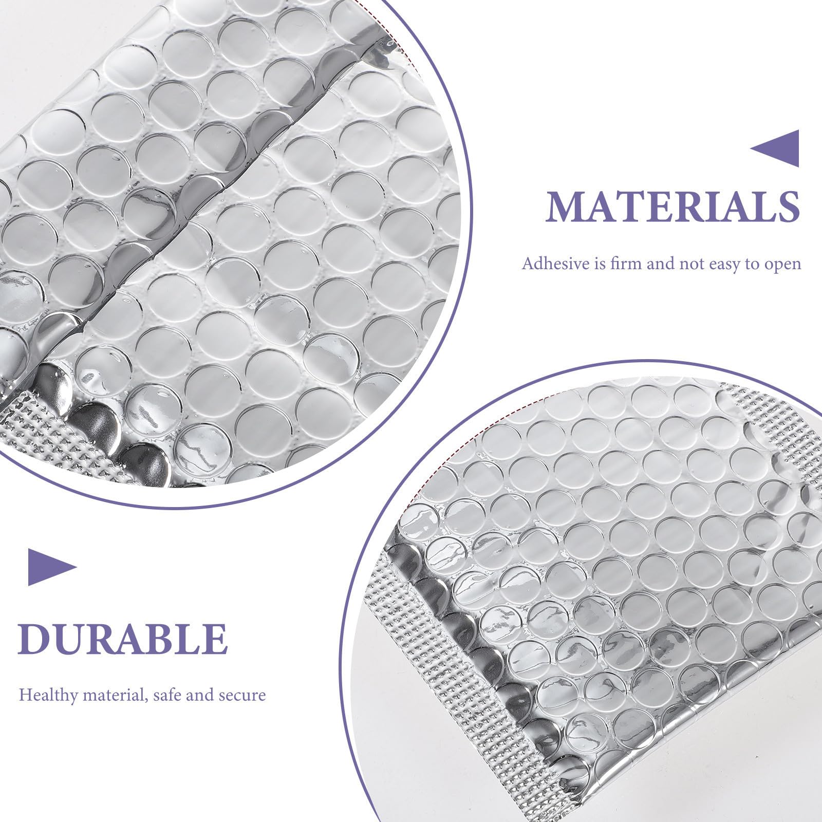 Enveloppes à Bulles d'Expédition Auto-Adhésives Argentées 100Pcs 110X130 40Mm Protection Chocs pour Envoi et Déménagement de Bijoux et Cosmétiques