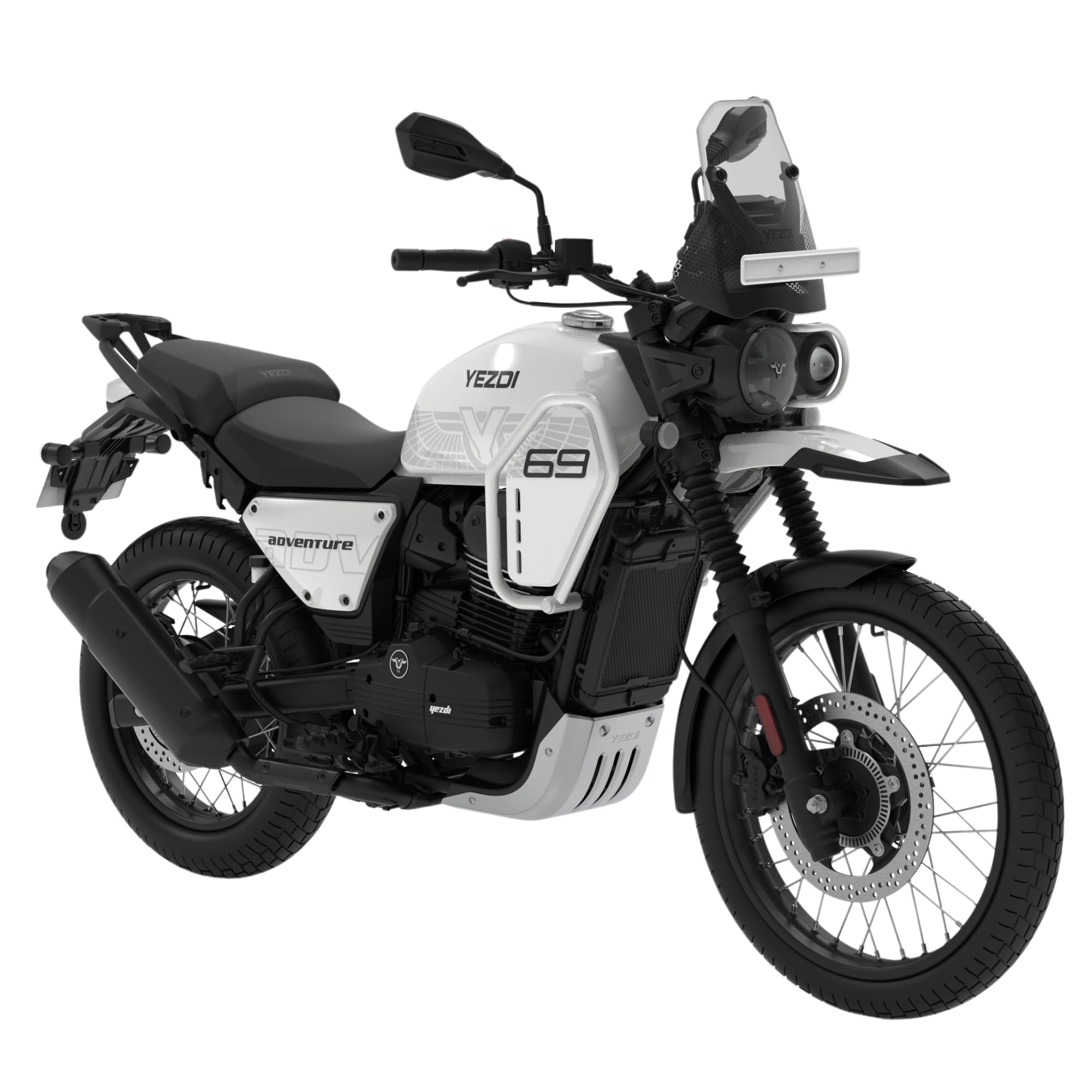YEZDI Adventure Disc Bike Glacier White Spoke Wheels Booking for Ex-Showroom Price-image-28