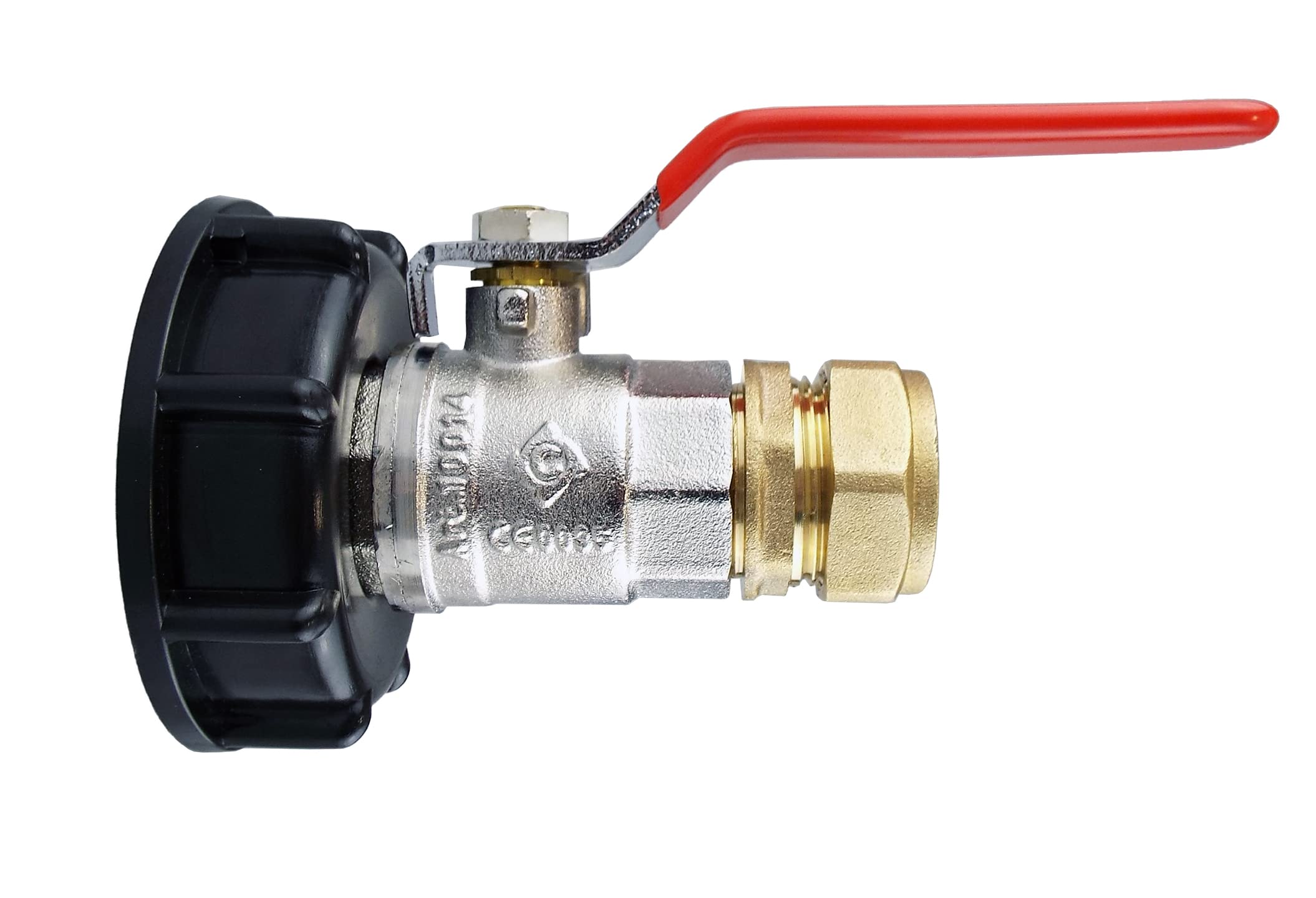 Cost Wise Ibc (S60x6) Storage/Spillage Tank Outlet Cap To 15Mm,22Mm And 28Mm Copper Pipe (28Mm Straight+Valve)