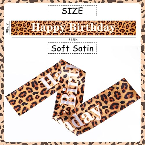 Miniatura 7 de Guepardo de leopardo feliz cumpleaños, banda de leopardo, fiesta de cumpleaños, guepardo, decoración de fiesta de cumpleaños, suministros de