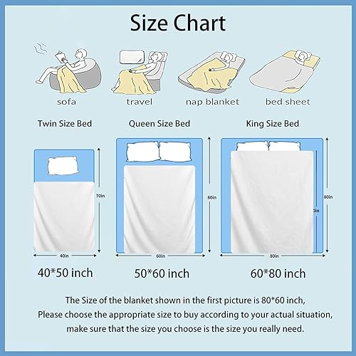 Miniatura 6 de FeHuew Manta de franela de forro polar infantil de dibujos animados de 50 x 60 pulgadas para sala de estar, dormitorio, sofá, manta cálida y suave