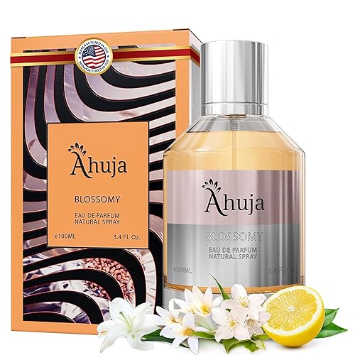 AHUJA Blossomy Eau De Parfum 3.4oz  Perfume EDP para mujer, perfume de mamá, spray para ella, gran regalo de lujo para ella, perfume femenino con