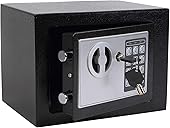 Yuanshikj Electronic Deluxe Digital Security Safe Box Key Keypad Lock Home Office Hotel Business Jewelry Gun Cash Use Storage money (BLACK)