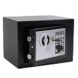 Yuanshikj Electronic Deluxe Digital Security Safe Box Key Keypad Lock Home Office Hotel Business Jewelry Gun Cash Use Storage money (BLACK)