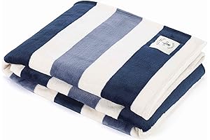 Nautica Striped Cozy Fleece Blanket
