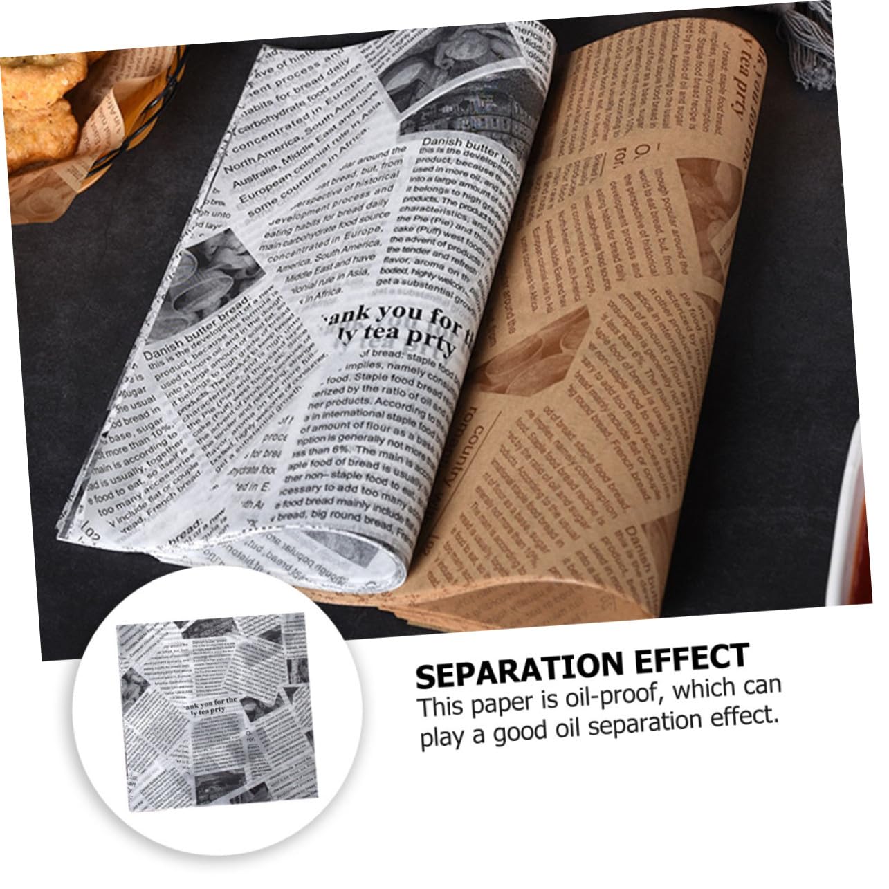 Papier Cuisson 500 Pièces en Pâte de Bois, Anti-huile