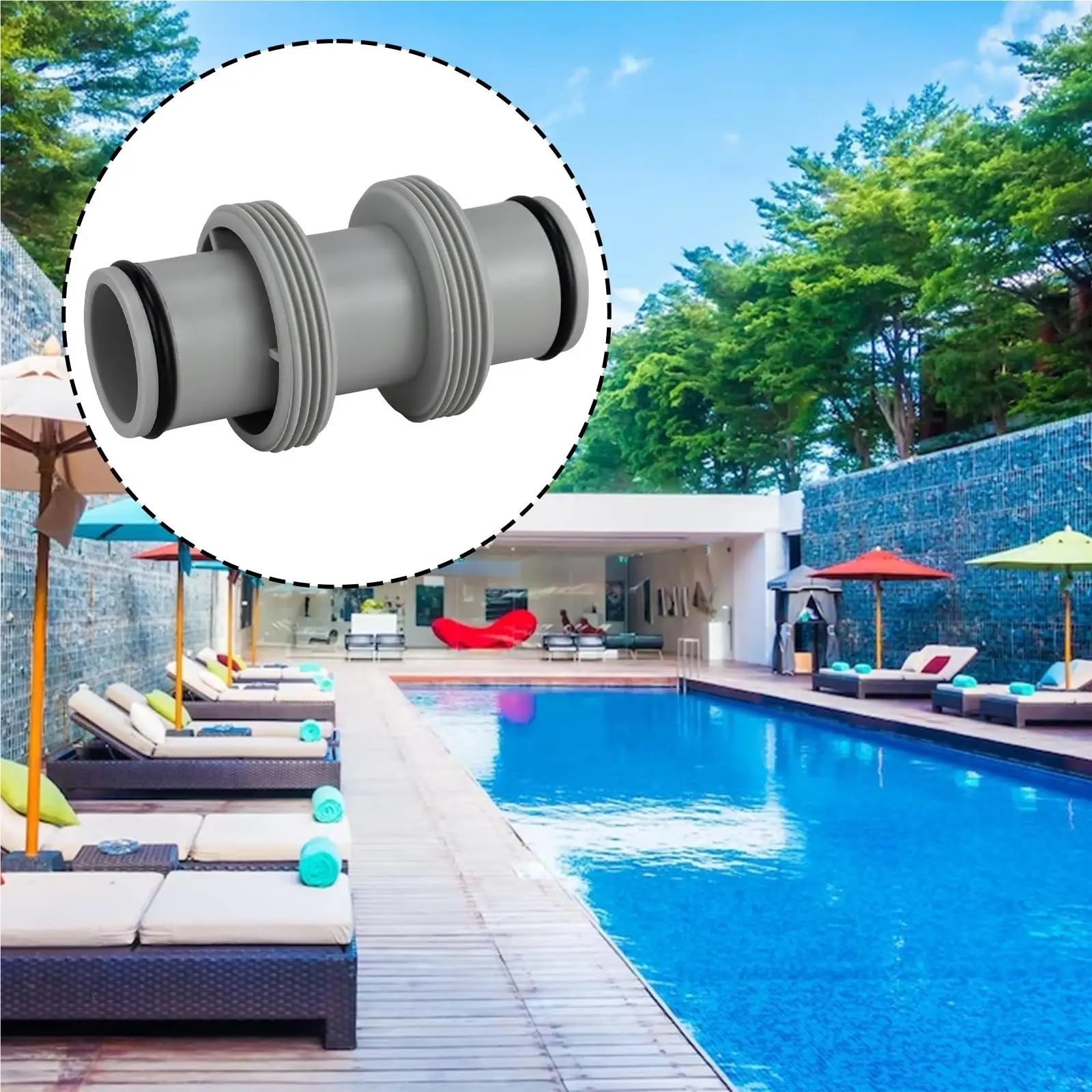 Lot de 5 adaptateurs de tuyau de piscine filetés pour la maison