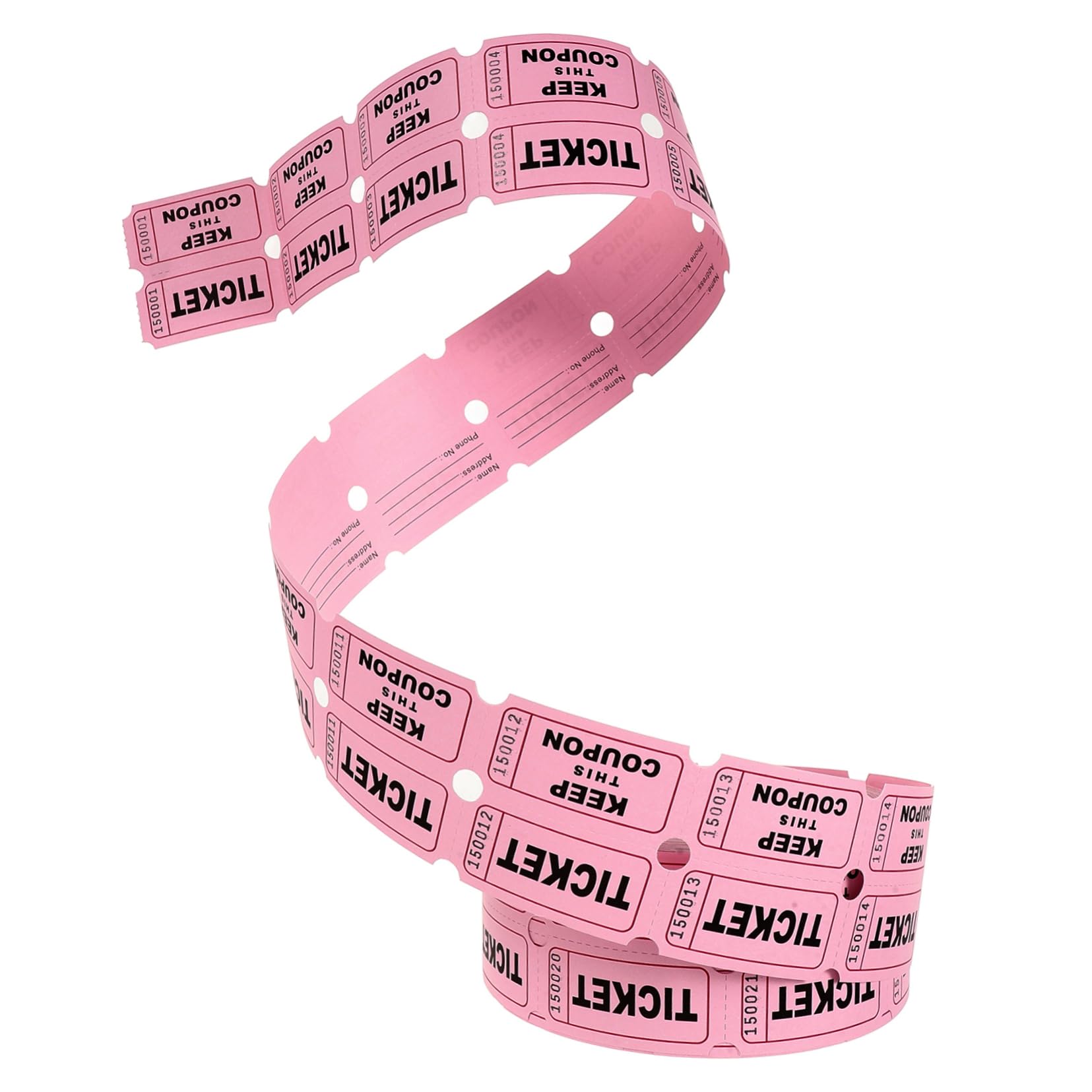 TOPBATHY 4 Rollos boletos para la rifa de boletos entradas para la fiesta boletos de papel Entradas para eventos Boletos de puerta entradas para fiesta tickets for events rosa