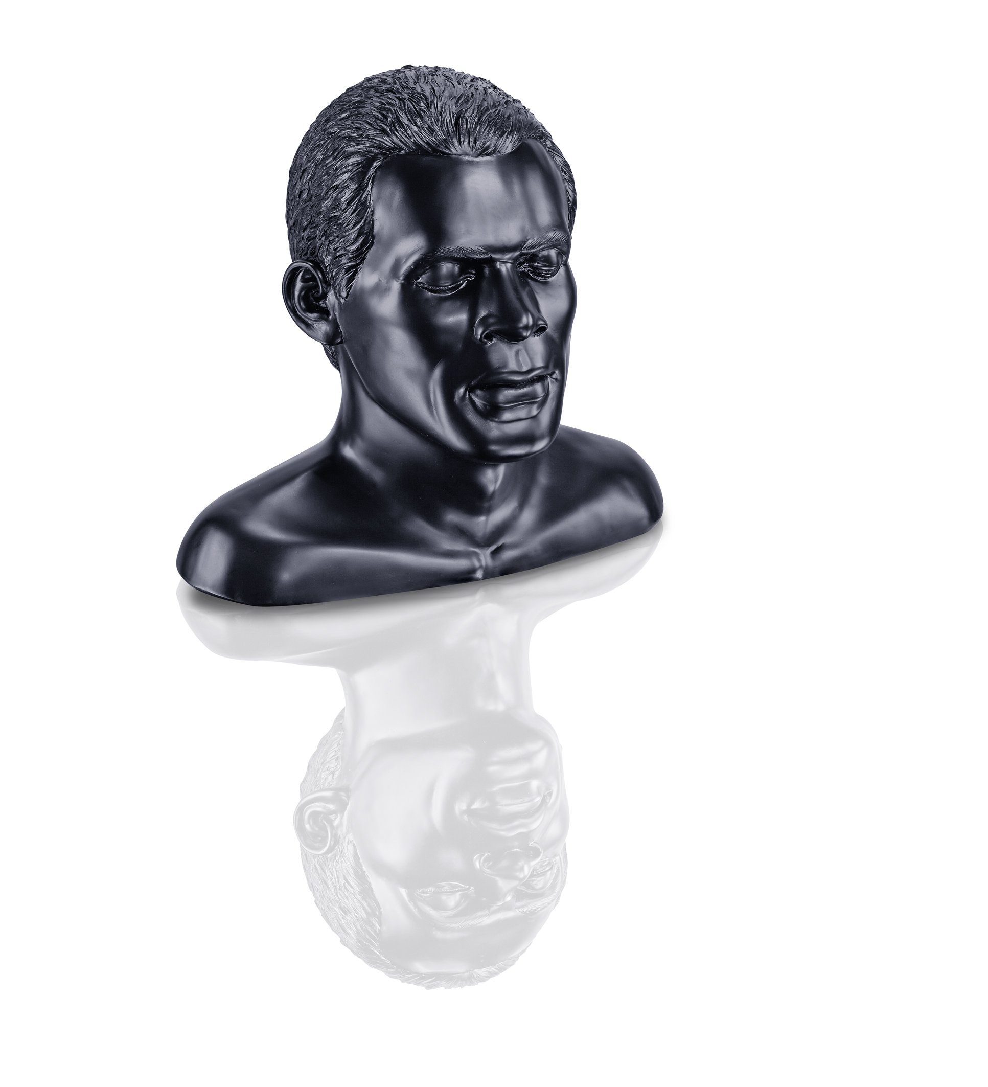 OEHLBACH Supporto per cuffie Silence - Fatto a mano, resina sintetica - iconica testa stoccaggio di grandi, pesanti cuffie over- e on-ear - Nero