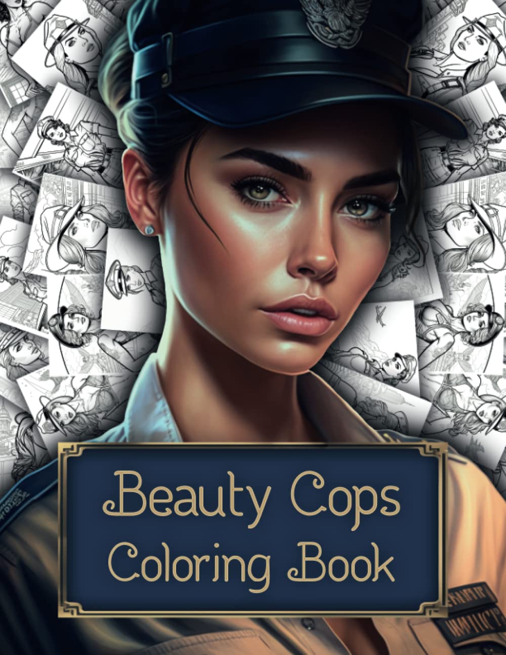Beauty Cops Coloring Book: 50 Fantastic Illustrations with Beautiful and Sexy Policewomen with Guns to Color in, Stress Relieving and Relaxation for ... Gift for Police Fans (Dangerous Beauties)