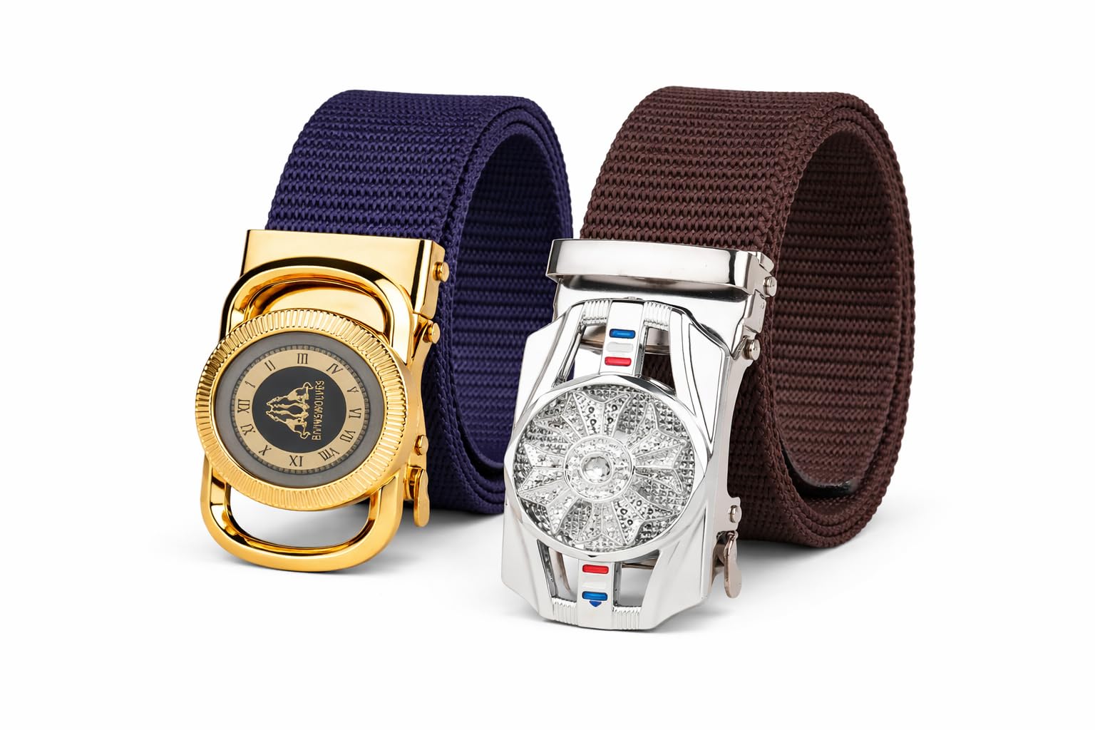 Men’s Designer Nylon Belt with Premium Metal Buckle – Adjustable Stylish Belt for Jeans, Trousers (Free Size)-image-41