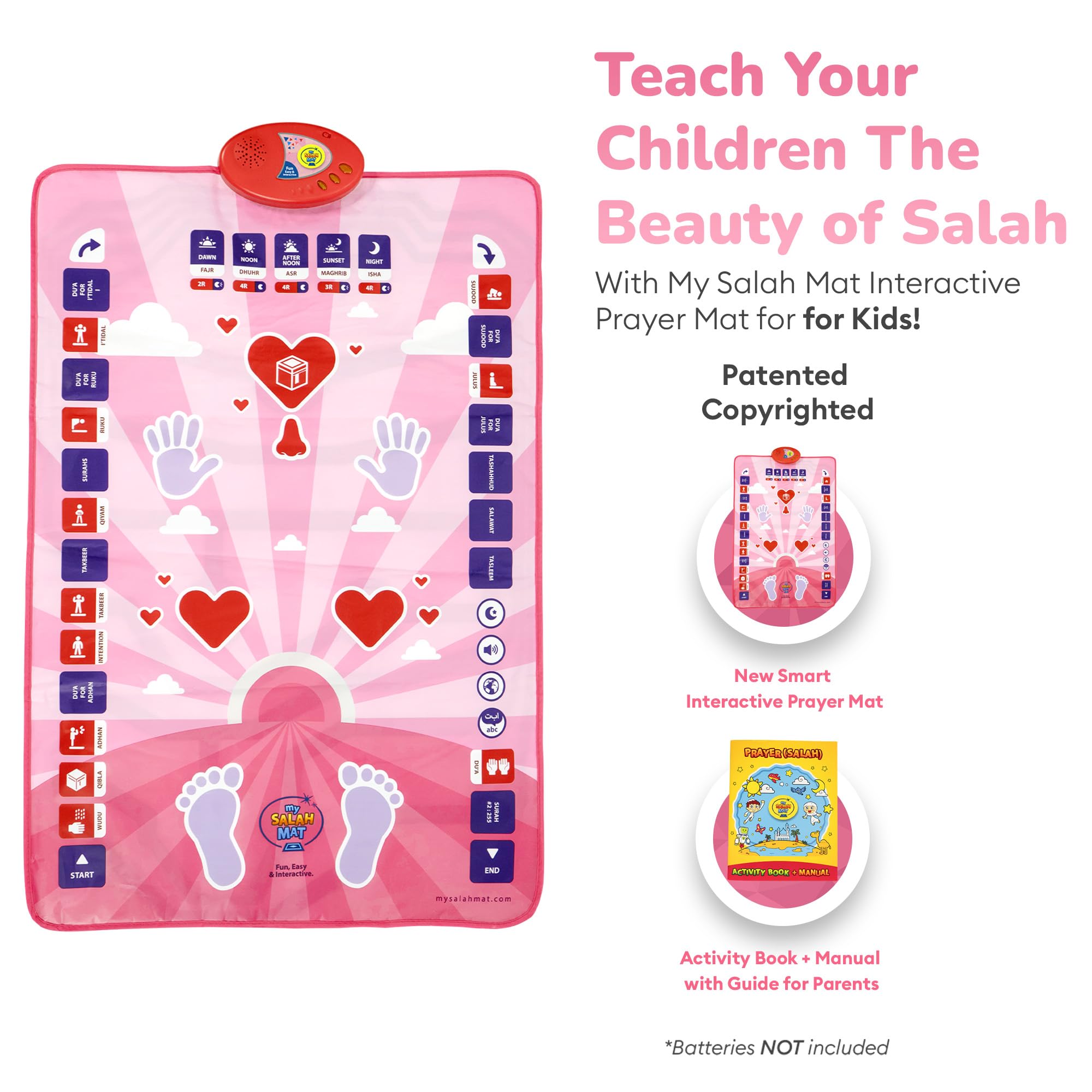 MY SALAH MAT - Tapis de prière interactif - Tapis de prière Kinder