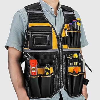 Amazon.co.jp: 大工用ベスト、ツールベスト,調整可能な作業