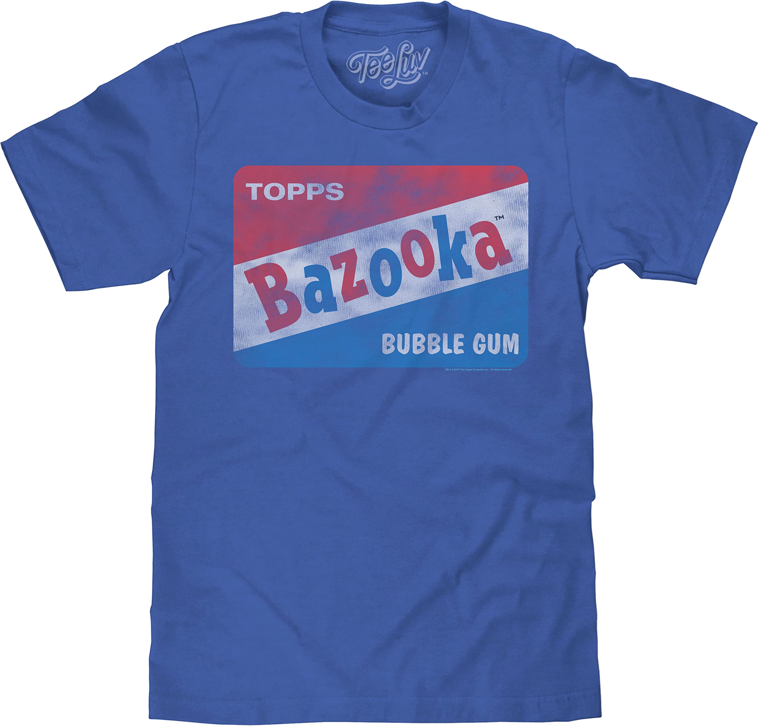 Tee Luv Men's Big and Tall Bazooka Bubble Gum T-Shirt - Topps Novelty Candy Shirt