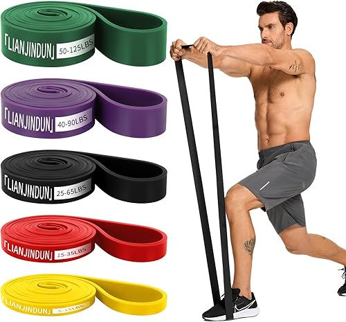 Miniatura 1 de Bandas de resistencia profesional, juego de bandas de asistencia para dominadas con anclaje de puerta, bandas de entrenamiento de ejercicio para