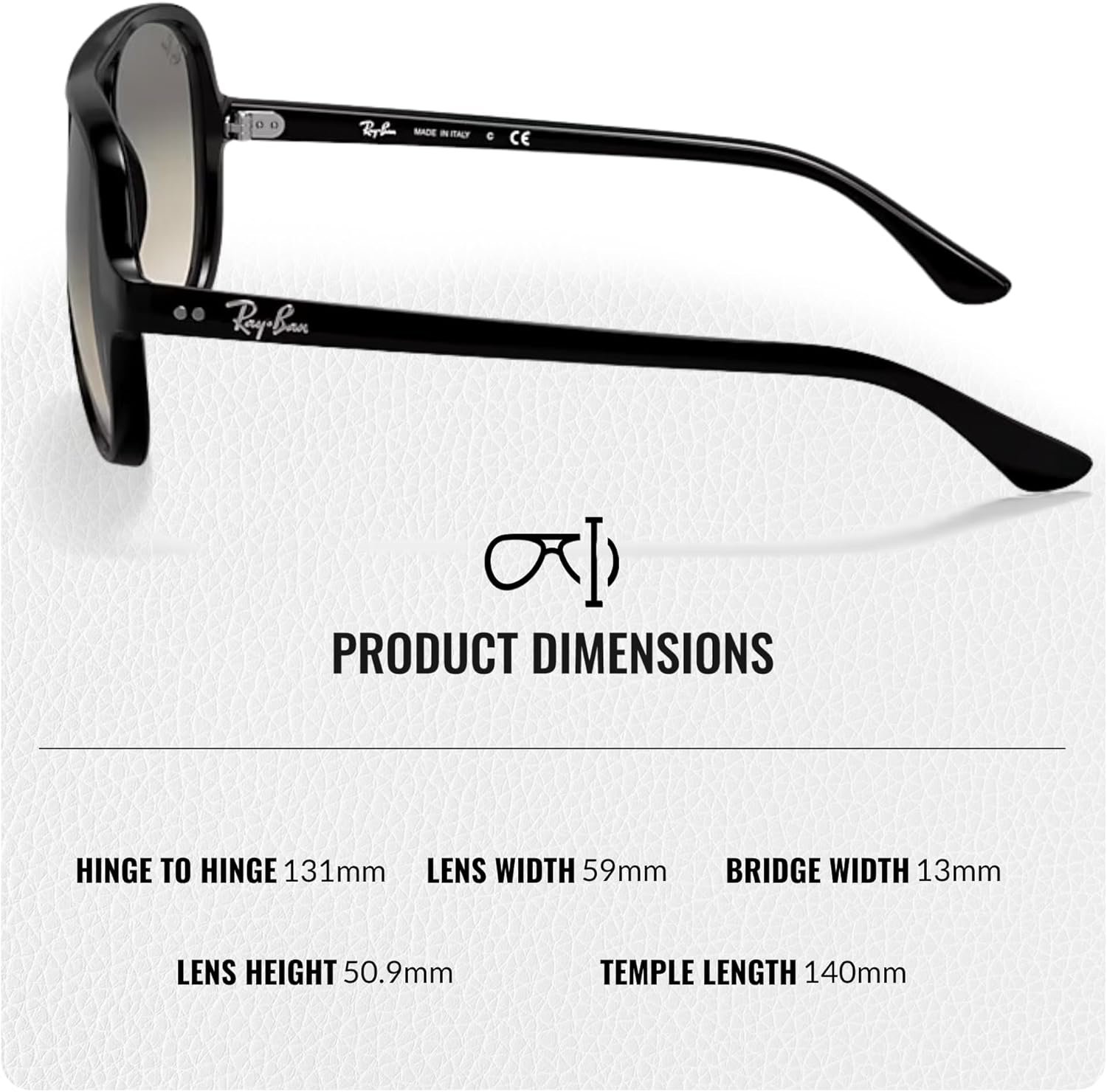 Ray-Ban RB4125 CATS 5000 CLASSIC Pilot Shaped Sunglasses for Men & Women with Official RAYBAN Eyewear Kit - Image 5